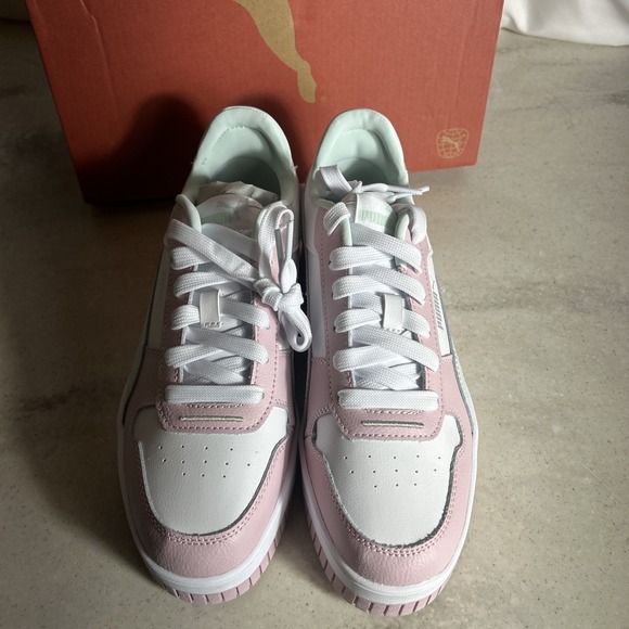 Puma Other - PUMA Kids Girls Carina Street Lace Up Sneakers Shoes Casual - White Pink Blue